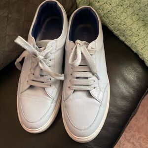Authentic Burberry Baby Blue Leather Sneakers
